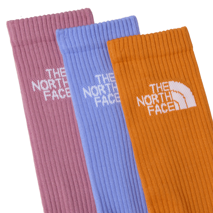 The North Face Multi Sport Cushion Crew Socks 3-Pack Periwinkle Glow/Dust Orange/Hush Lavender The North Face