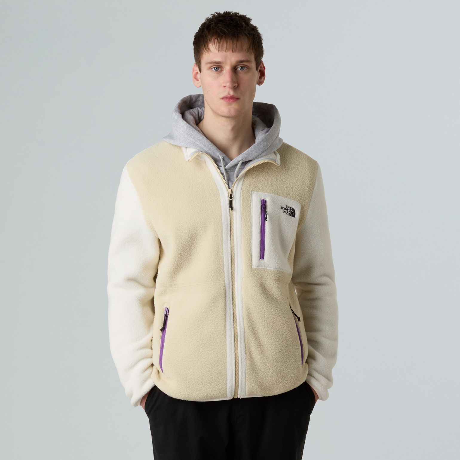 The North Face Men's Yumiori Full Zip Gravel/White Dune/Gravel
