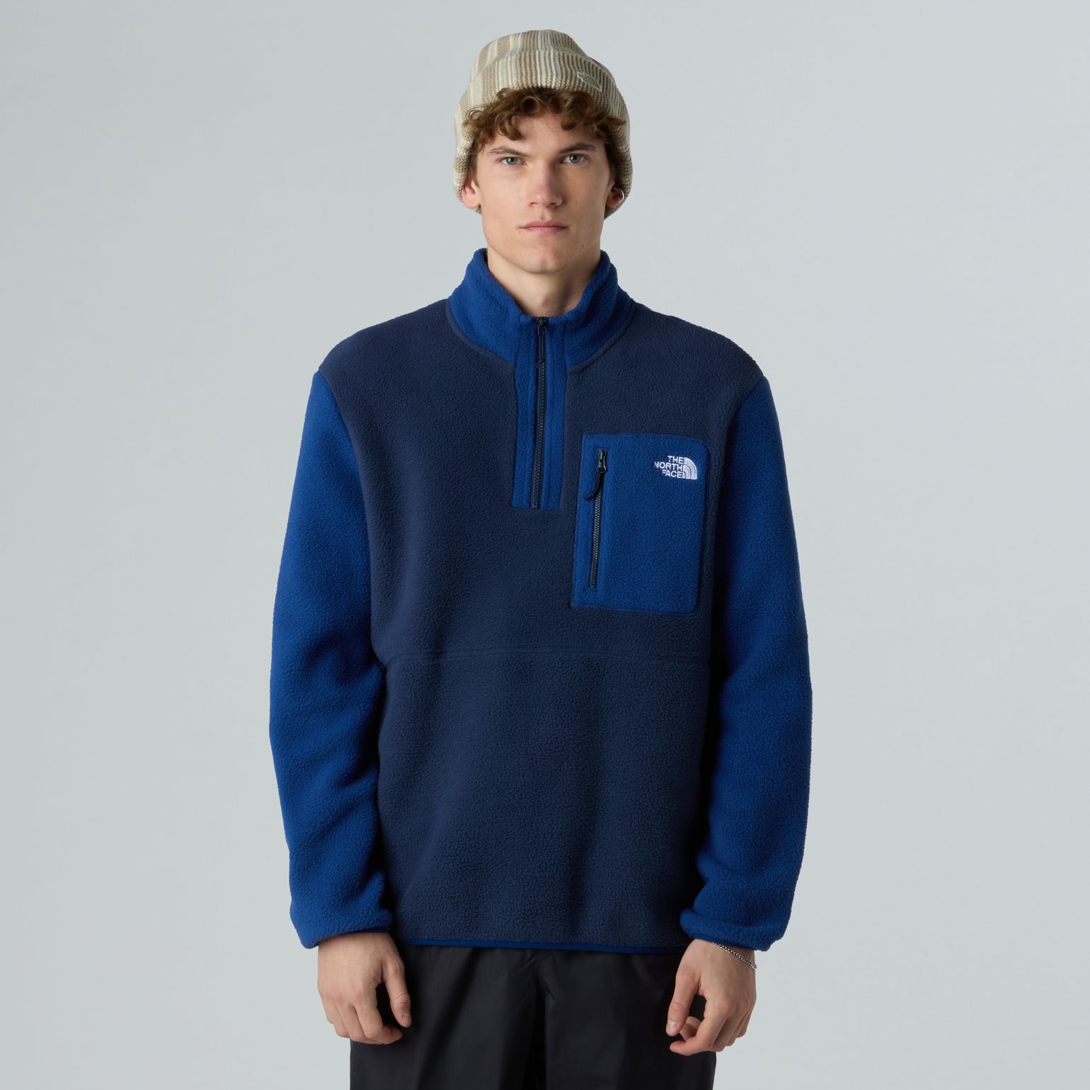 The North Face Men's Yumiori 1/4 Zip Fleece Jacket Summit Navy/Estate Blue