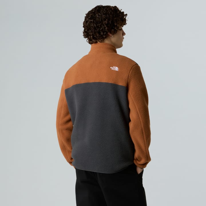 The North Face Men's Yumiori 1/4 Zip Fleece Jacket Asphalt Grey/Burnt Umber The North Face