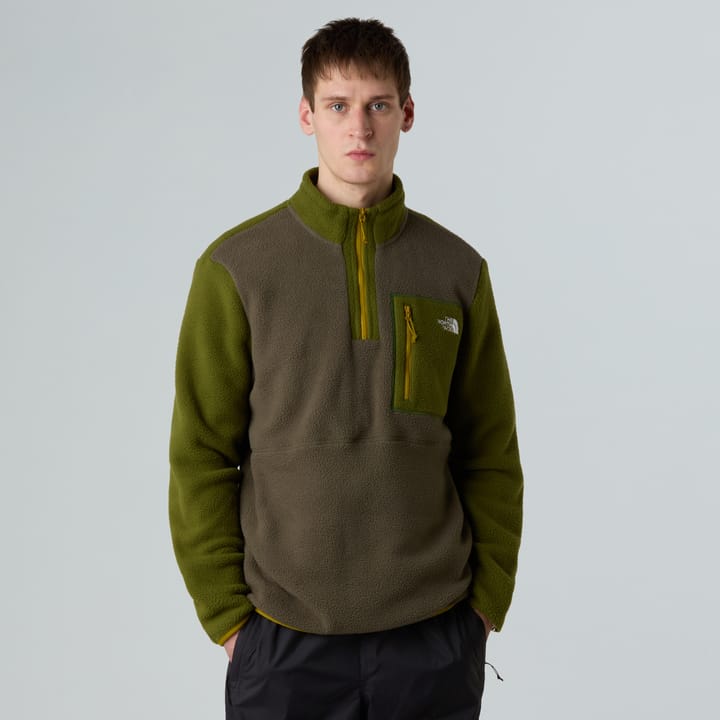 The North Face Men's Yumiori 1/4 Zip Fleece Jacket New Taupe Green/Woodland Green/Deep Dijon The North Face The North Face Men's Yumiori 1/4 Zip Fleece Jacket New Taupe Green/Woodland Green/Deep Dijon The North Face