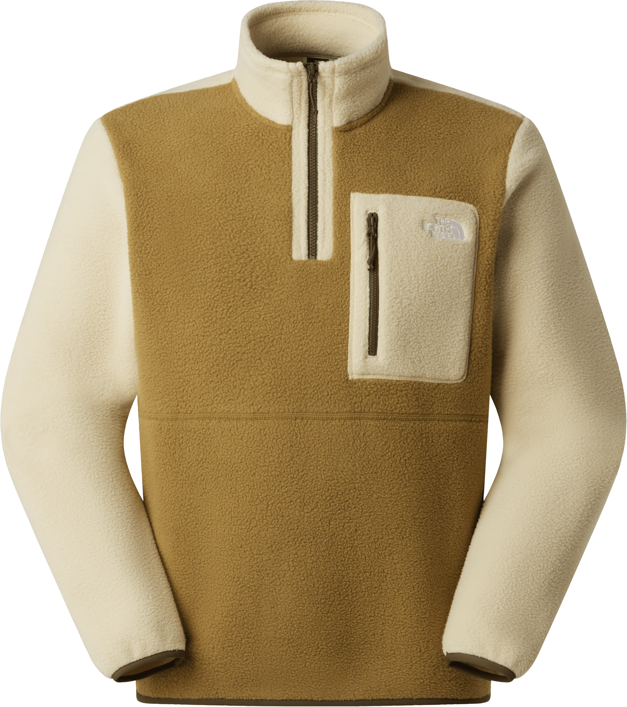 The North Face Men's Yumiori 1/4 Zip Fleece Jacket Cedar/Desert Stone/New Taupe