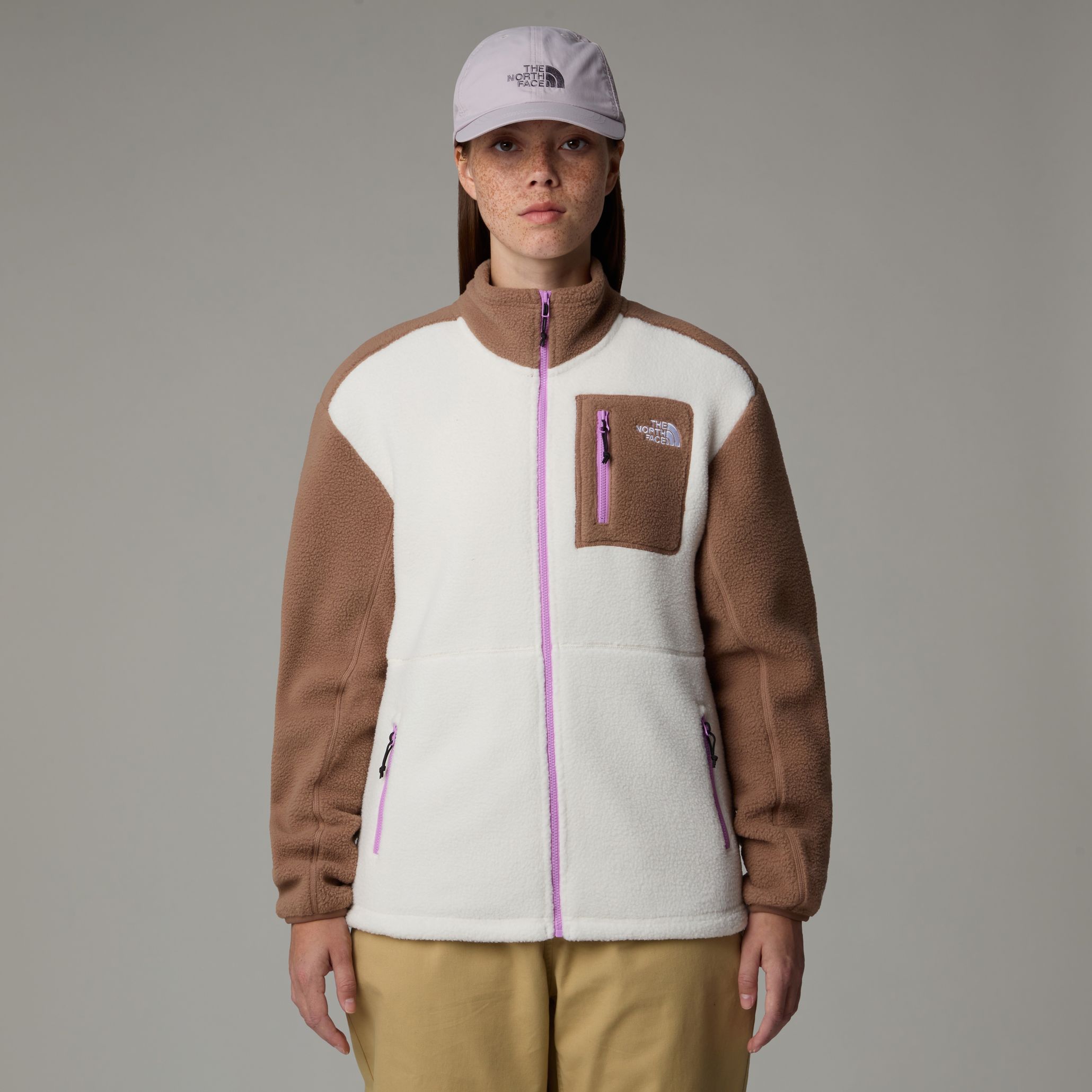 The North Face Women's Yumiori Full Zip White Dune/Latte