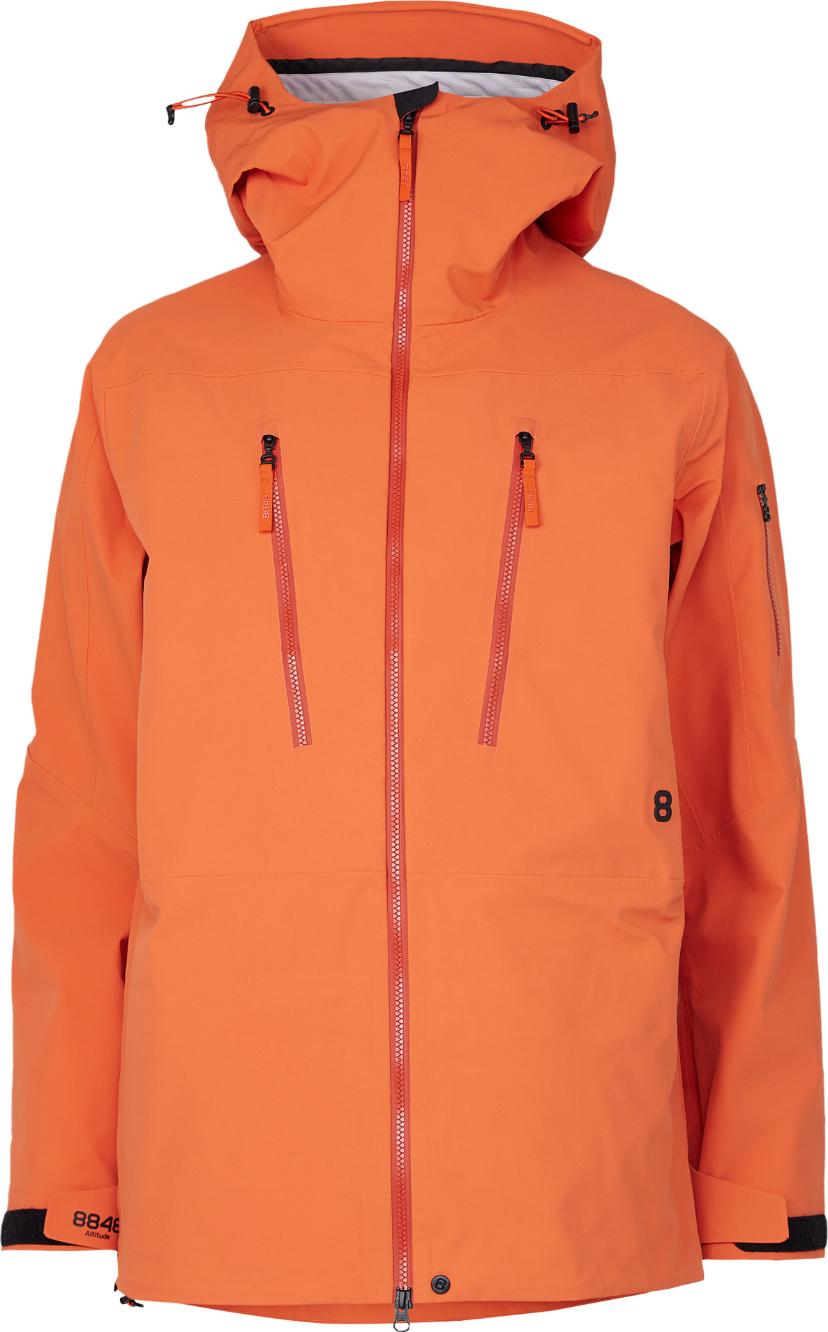 8848 Altitude Men's Gansu 4.0 Shell Jacket Orange Rust M, Orange Rust