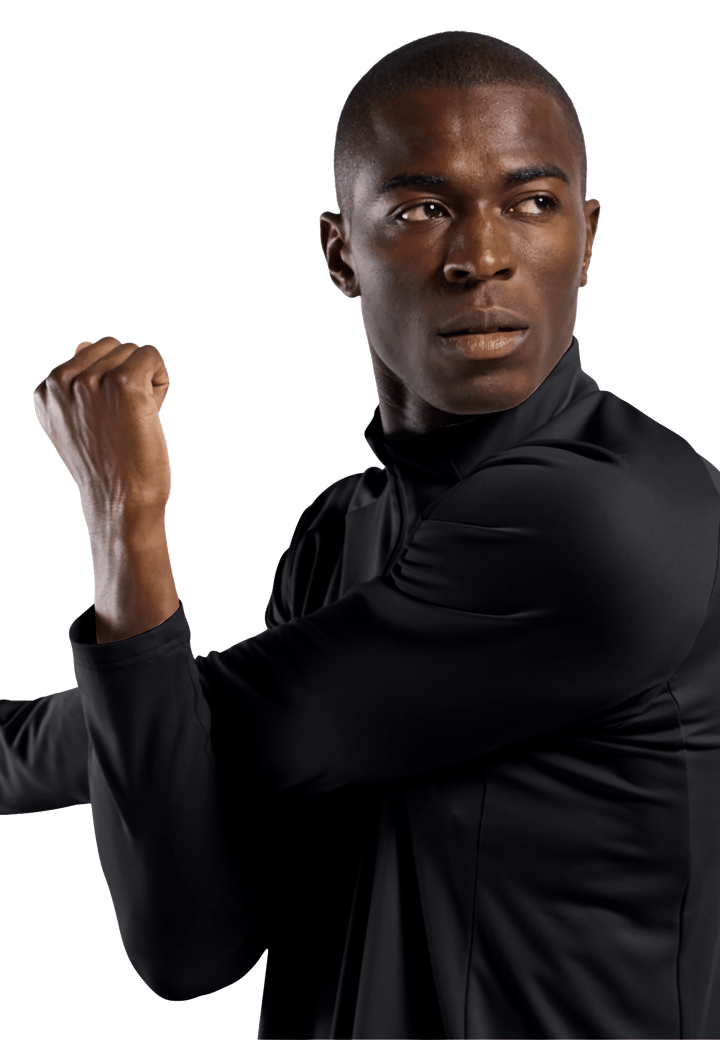 Odlo Men's Mid Layer Essential 1/2 Zip Black - Black Odlo