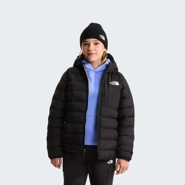 The North Face Girls' Reversible Perrito Hooded Jacket TNF Black/Smoked Pearl The North Face