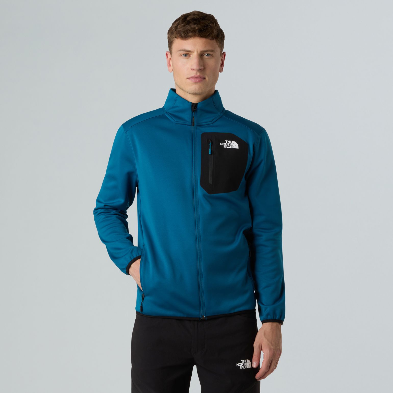 The North Face Men's Crest Full-Zip Fleece Mineral Ink/TNF Black