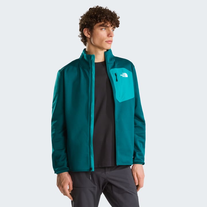 The North Face Men's Crest Full-Zip Fleece Pacific Teal/TNF Black The North Face