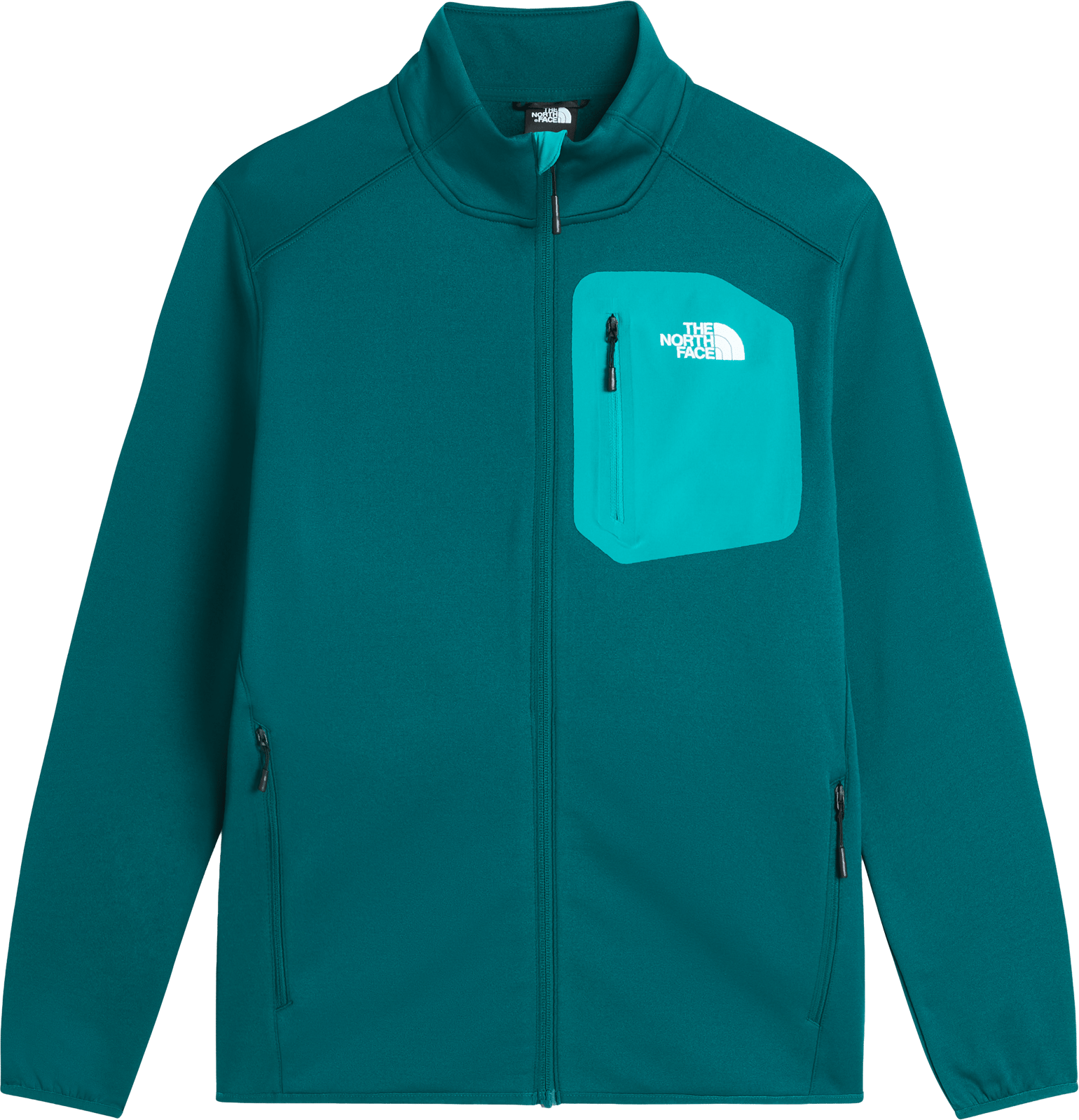 The North Face Men's Crest Full-Zip Fleece Pacific Teal/TNF Black