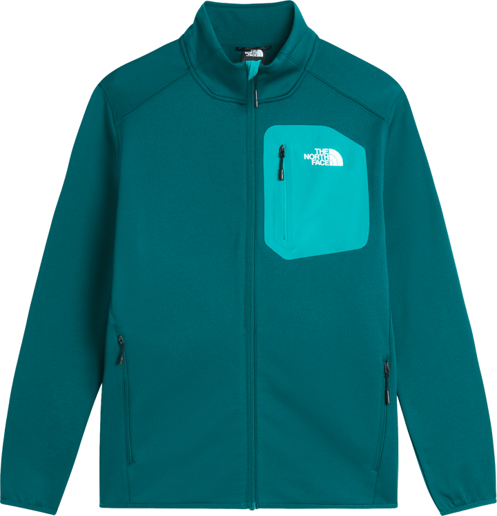 The North Face Men's Crest Full-Zip Fleece Pacific Teal/TNF Black The North Face