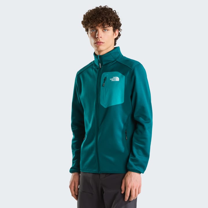 The North Face Men's Crest Full-Zip Fleece Pacific Teal/TNF Black The North Face