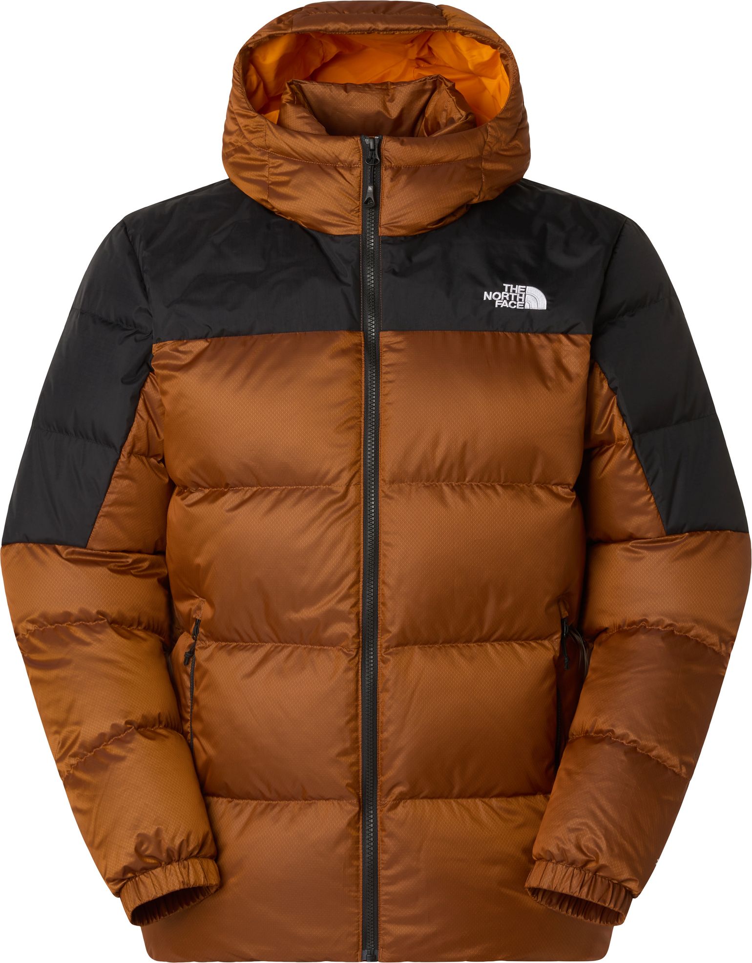 The North Face Men's Diablo Down 2.0 Hooded Jacket Mushroom Ember Black Heather/TNF Black