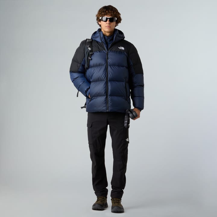 The North Face Men's Diablo Down Hoodie Estate Blue Black Heather/tnf Black/recycled Down The North Face