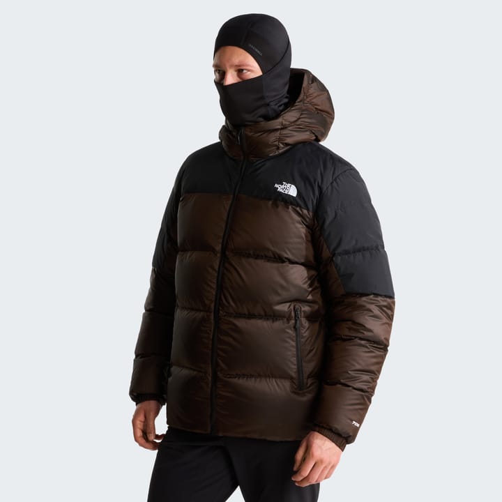 The North Face Men's Diablo Down 2.0 Hooded Jacket Dark Chestnut Black Heather/TNF Black The North Face