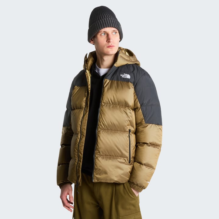 The North Face Men's Diablo Down 2.0 Hooded Jacket Khaki Stone Black Heather/TNF Black The North Face