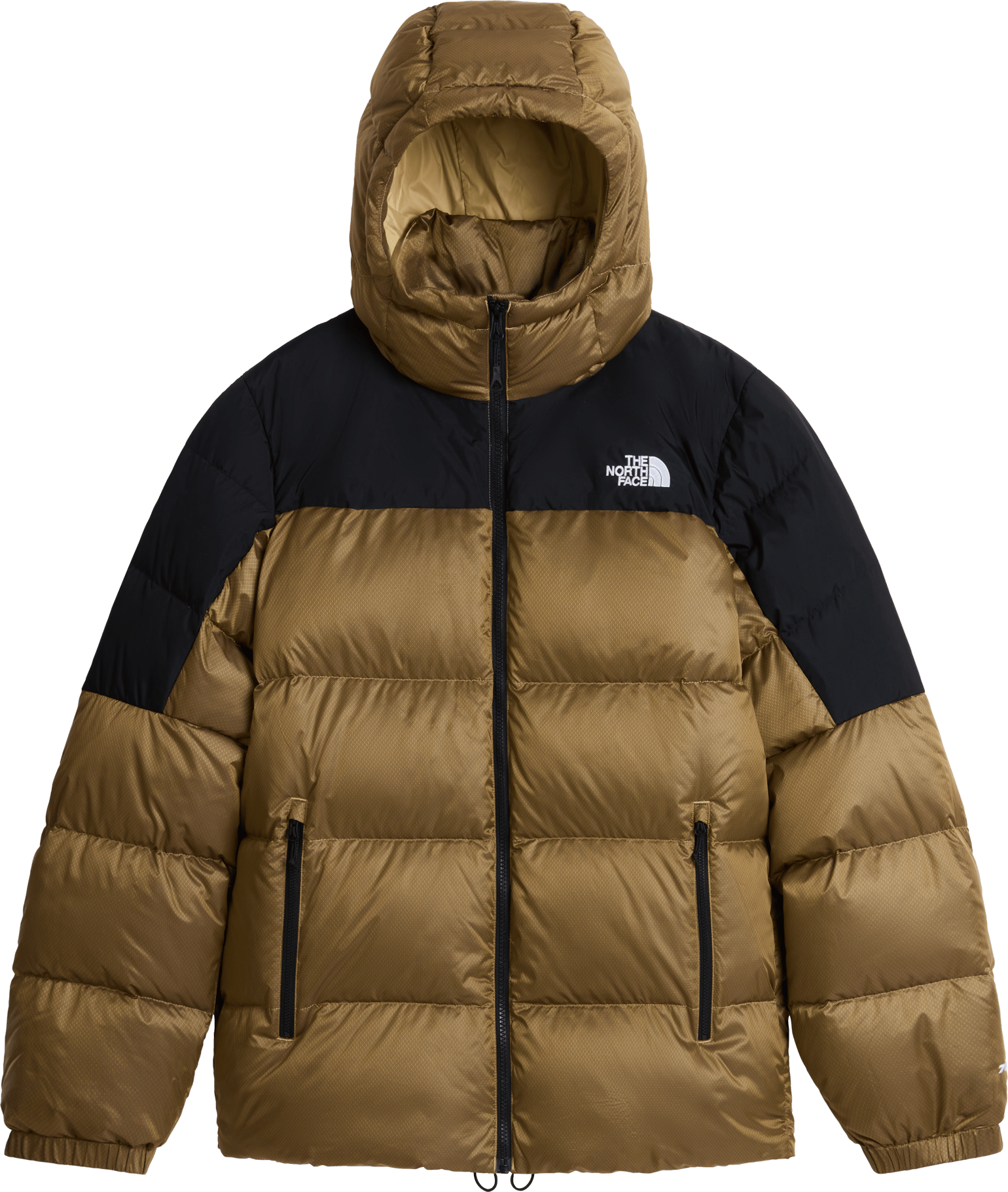 The North Face Men's Diablo Down 2.0 Hooded Jacket Khaki Stone Black Heather/TNF Black