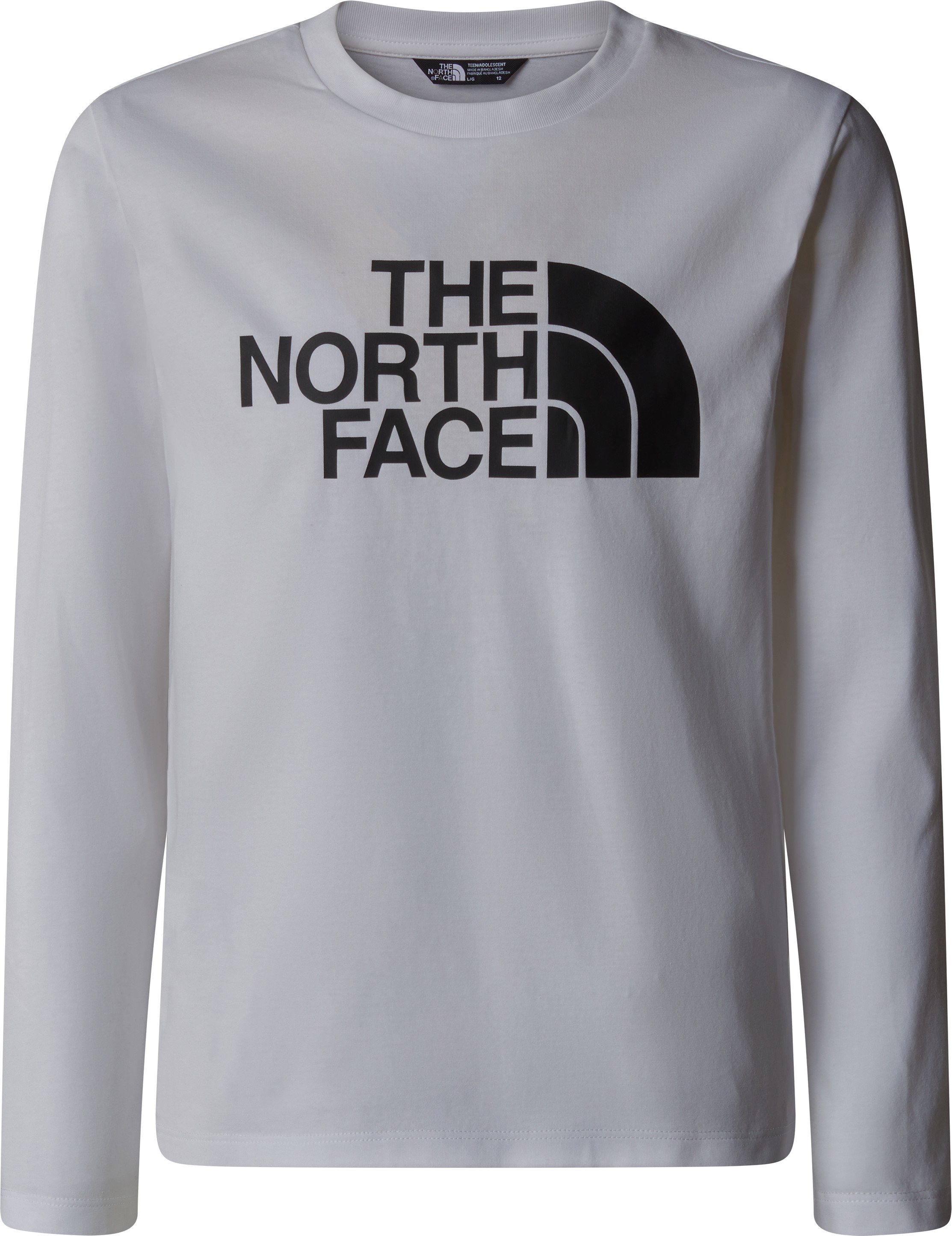 The North Face Teens' Easy Long Sleeve T-Shirt TNF White Langermede trøyer XXL