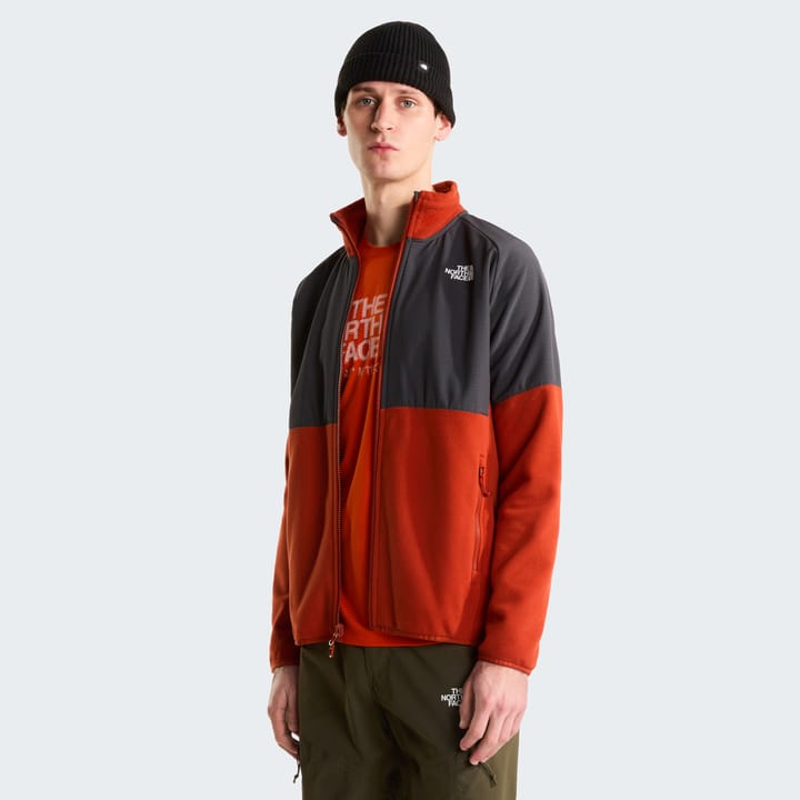 The North Face Men's Glacier Heavyweight Full Zip Fleece Iron Clay/Asphalt Grey The North Face