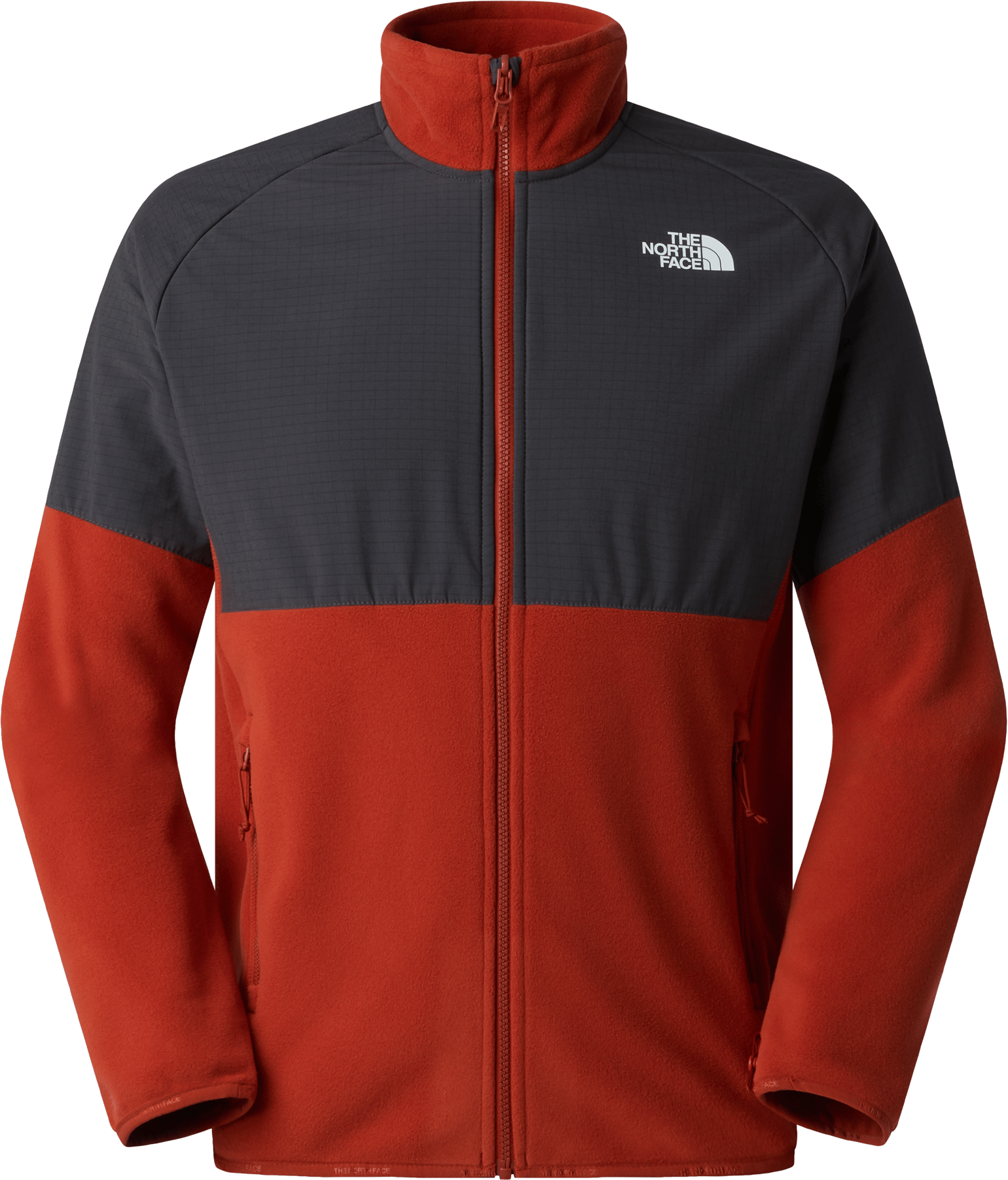 The North Face Men's Glacier Heavyweight Full Zip Fleece Iron Clay/Asphalt Grey
