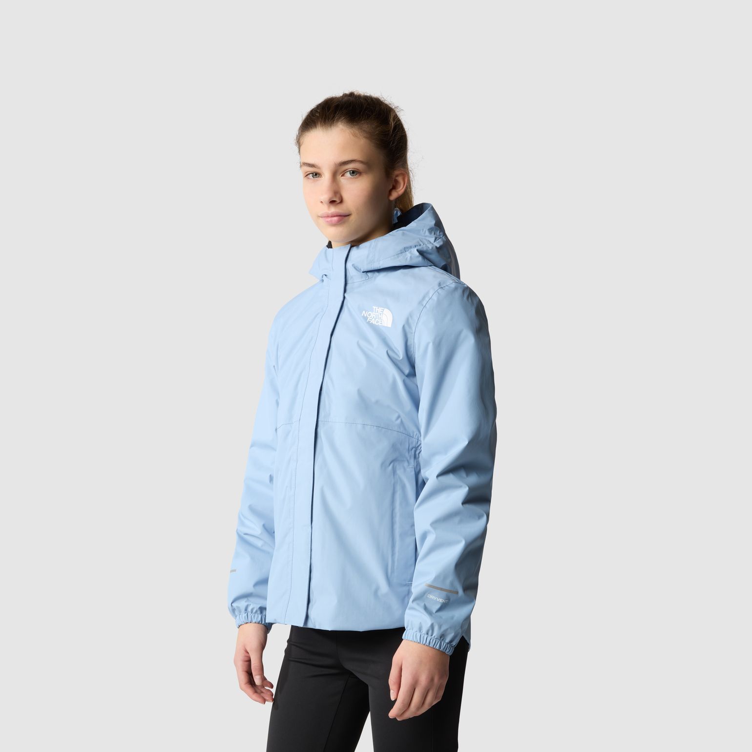 The North Face Girls' Antora Rain Jacket Steel Blue