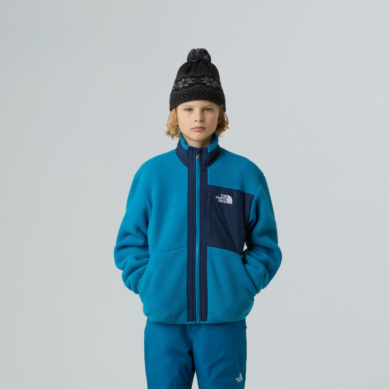 The North Face Boys' Yumiori Full Zip Jacket Dusk Blue/Summit Navy