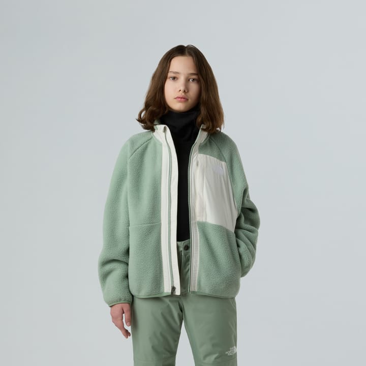 The North Face Girls' Yumiori Full Zip Jacket Slate Moss/White Dune The North Face