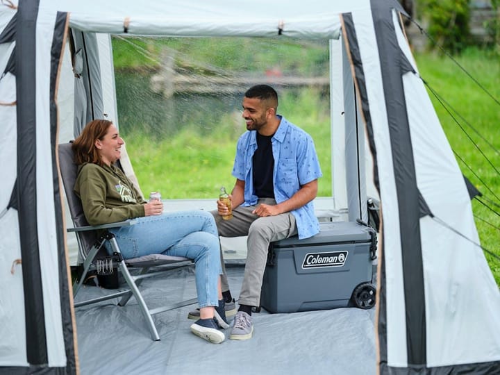 Coleman 65QT Convoy Wheeled Cooler Box Grey Coleman