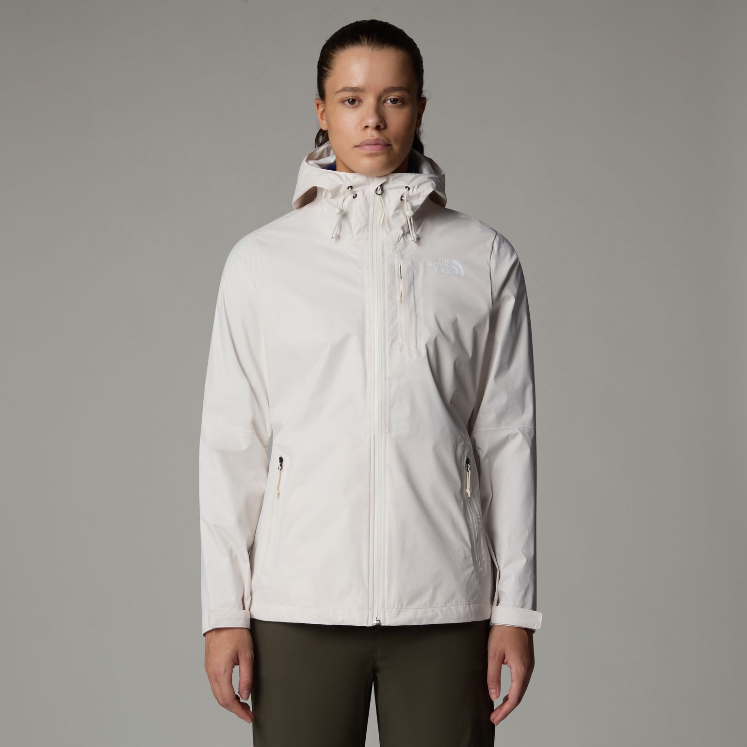 The North Face Women's Alta Vista Rain Jacket White Dune