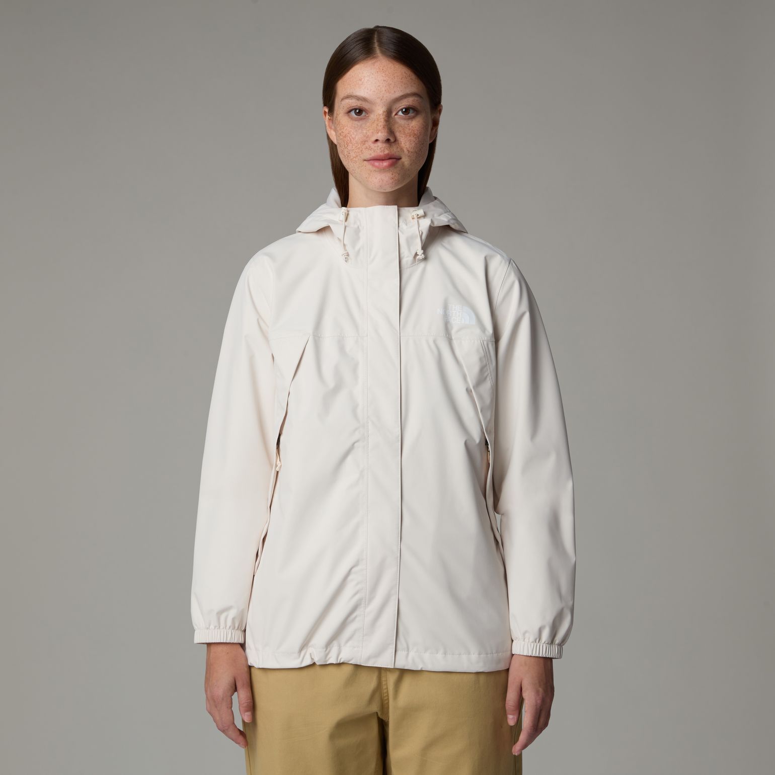 The North Face Women's Antora Rain Jacket White Dune