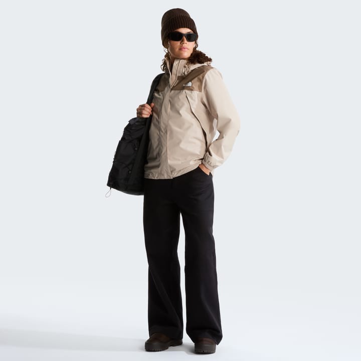The North Face Women's Antora Rain Jacket Timeless Taupe/Garnet The North Face