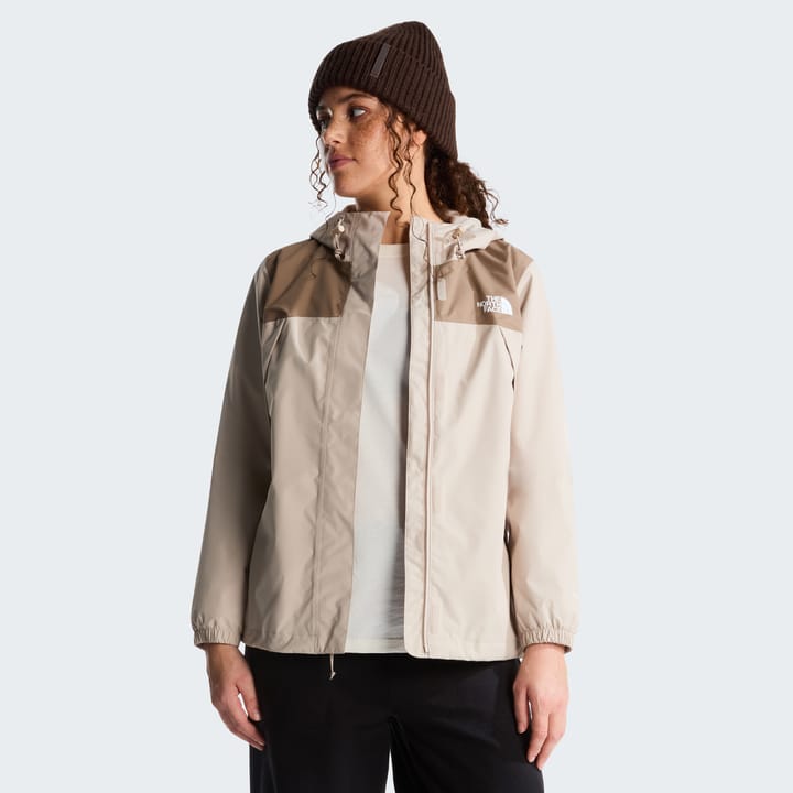 The North Face Women's Antora Rain Jacket Timeless Taupe/Garnet The North Face