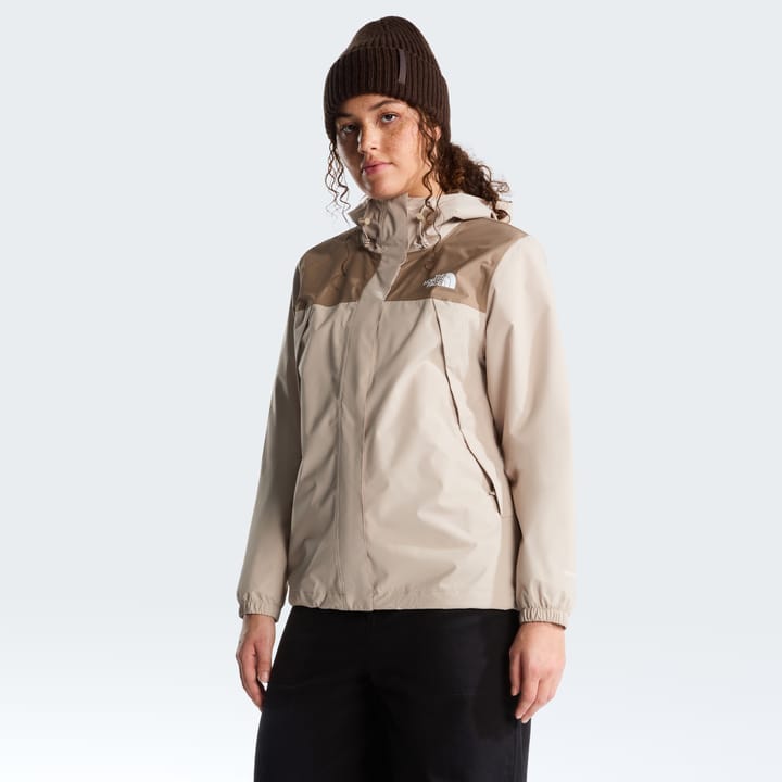 The North Face Women's Antora Rain Jacket Timeless Taupe/Garnet The North Face