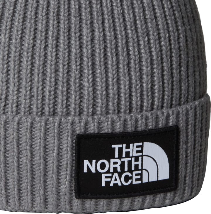 The North Face Kids' TNF Logo Box Cuffed Beanie TNF Medium Grey Heather The North Face