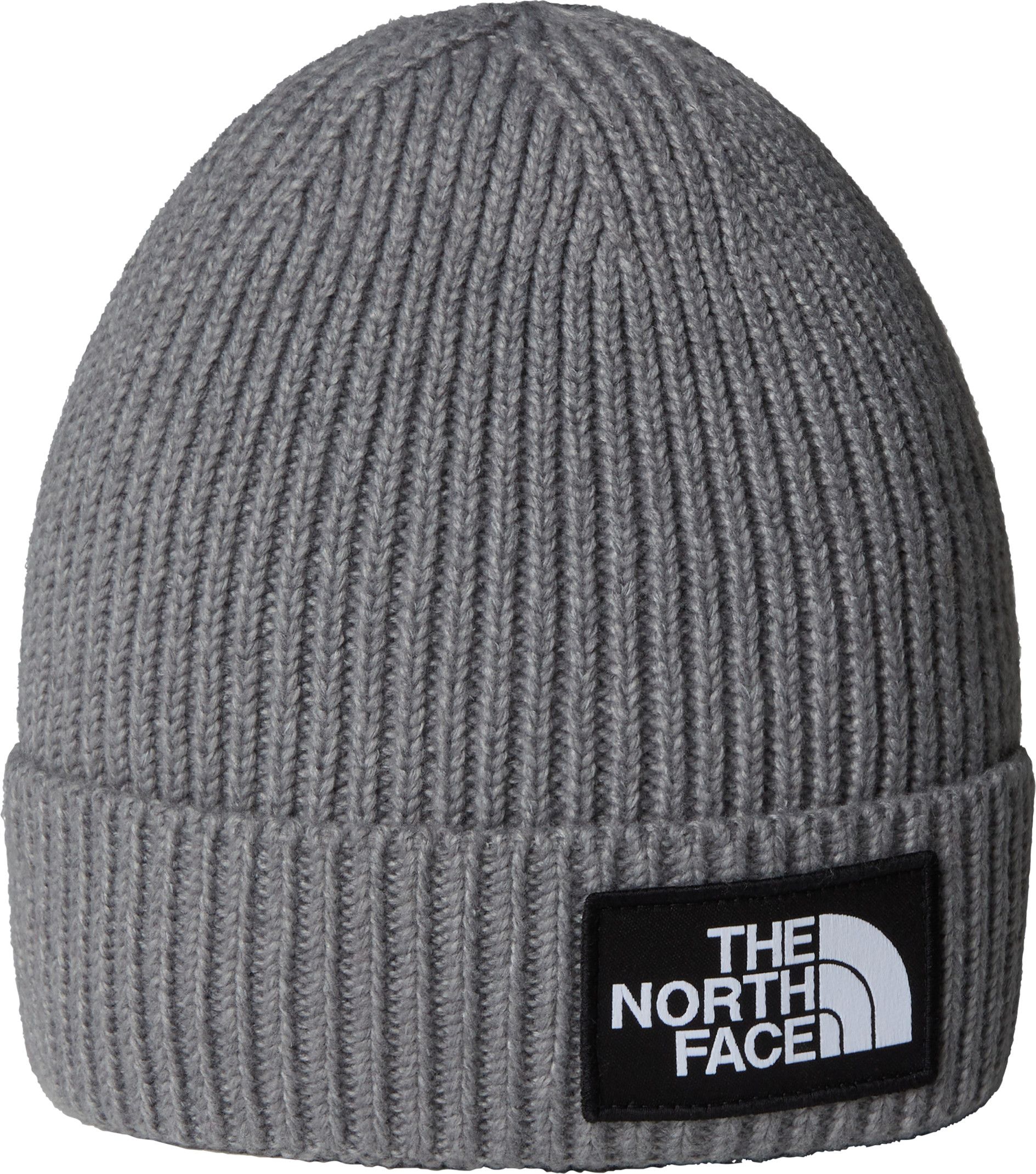 The North Face Kids' TNF Logo Box Cuffed Beanie TNF Medium Grey Heather