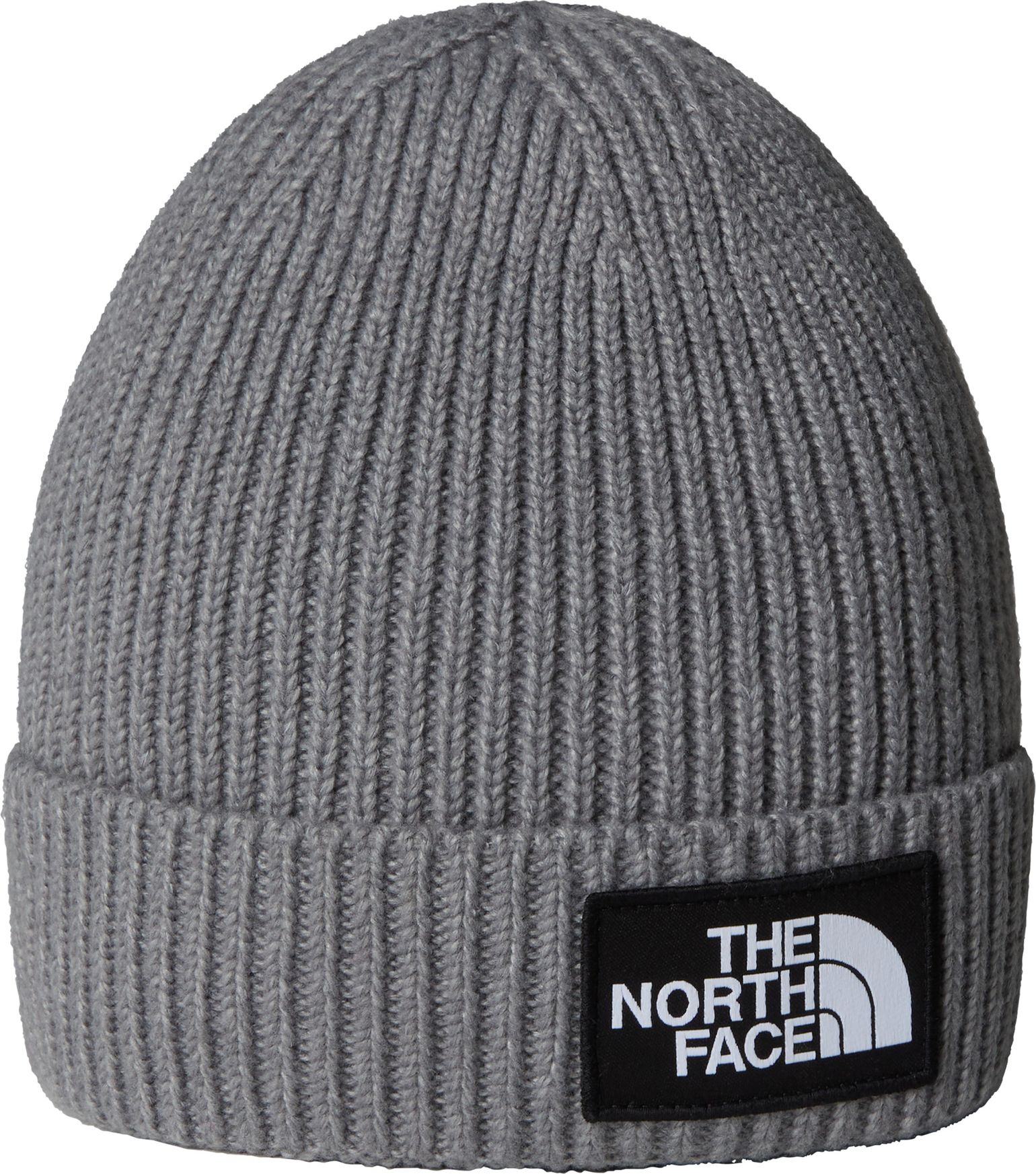 The North Face Kids' TNF Logo Box Cuffed Beanie TNF Medium Grey Heather