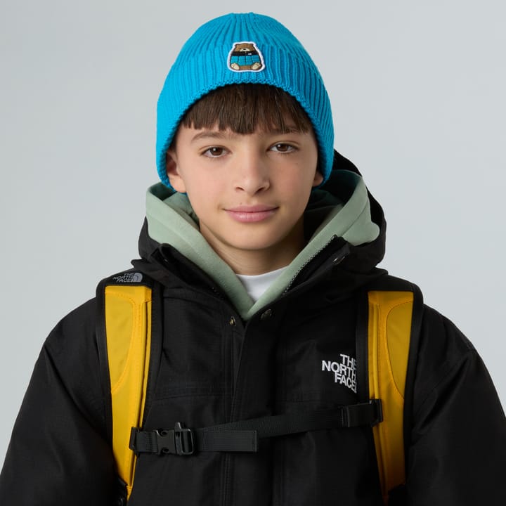 The North Face Kids' TNF Logo Box Cuffed Beanie Meridian Blue/nuptse Be The North Face The North Face Kids' TNF Logo Box Cuffed Beanie Meridian Blue/nuptse Be The North Face
