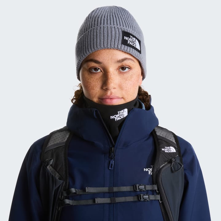 The North Face TNF Logo Box Cuffed Beanie TNF Medium Grey Heather The North Face
