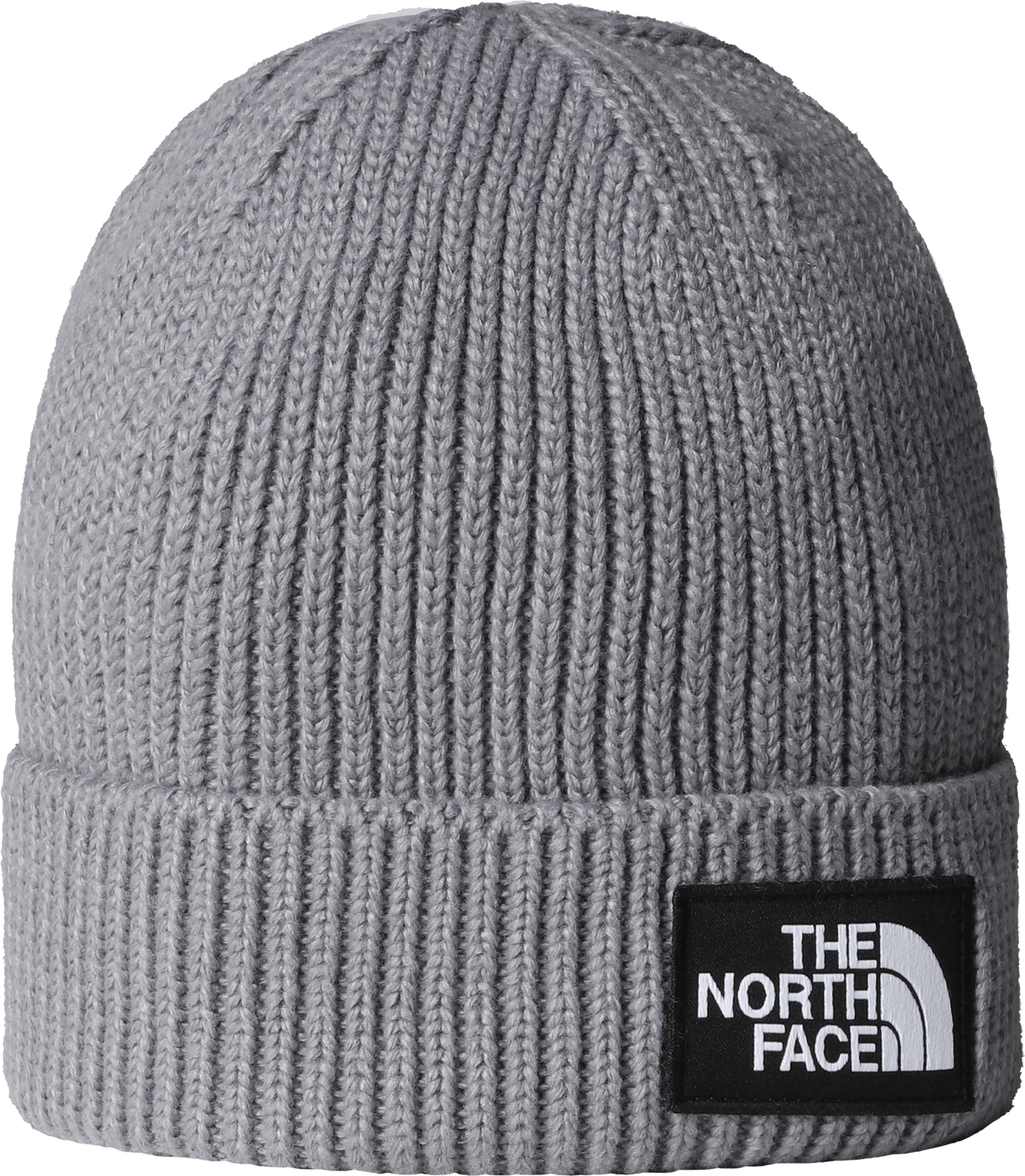 The North Face TNF Logo Box Cuffed Beanie TNF Medium Grey Heather