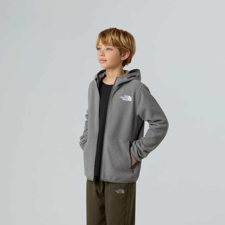 The North Face Teens' Glacier Full Zip Hoodie TNF Mid Grey Heather The North Face