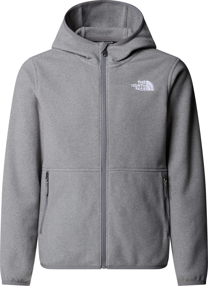 The North Face Teens' Glacier Full Zip Hoodie TNF Mid Grey Heather The North Face
