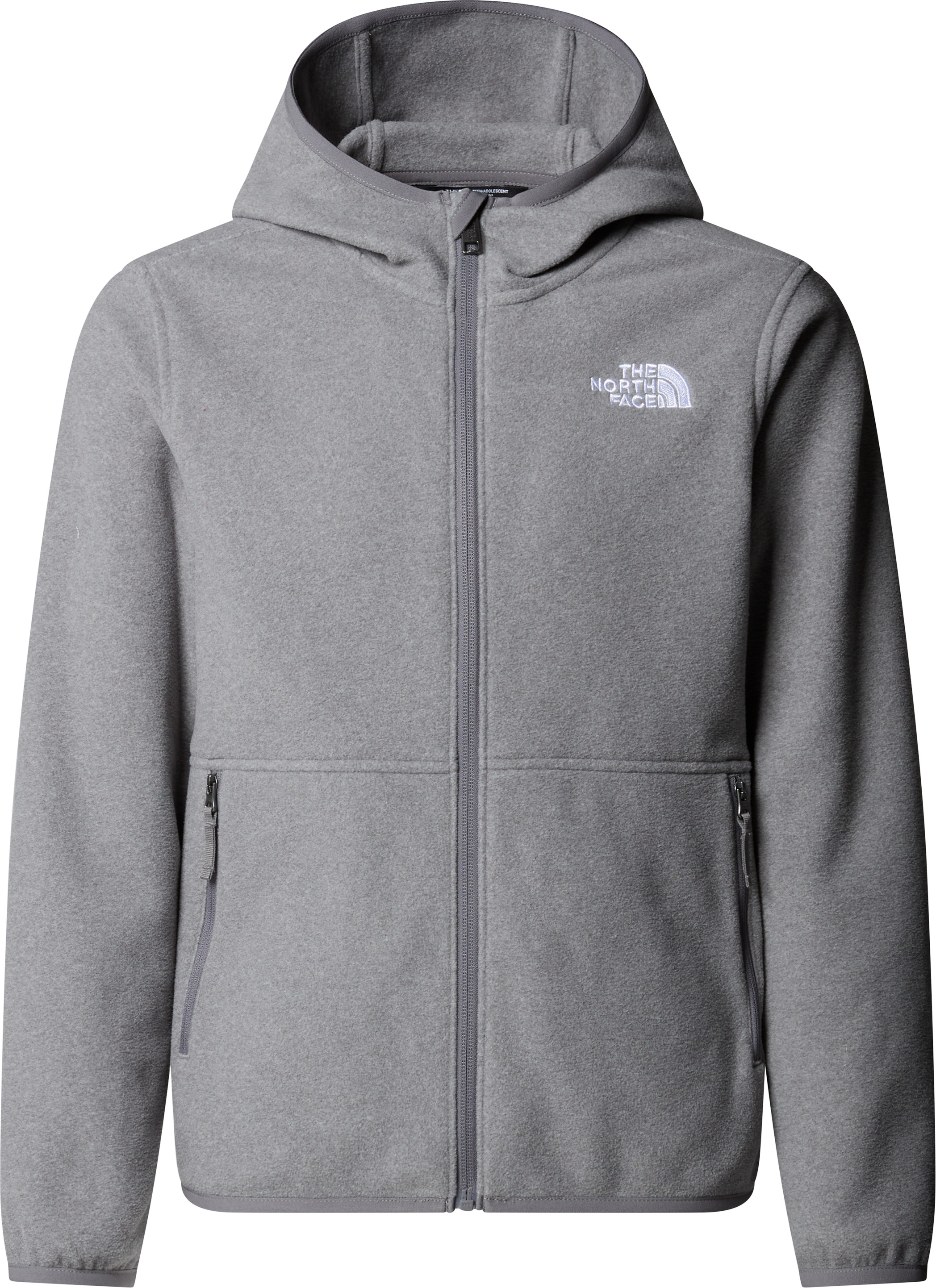 The North Face Teens' Glacier Full Zip Hoodie TNF Mid Grey Heather