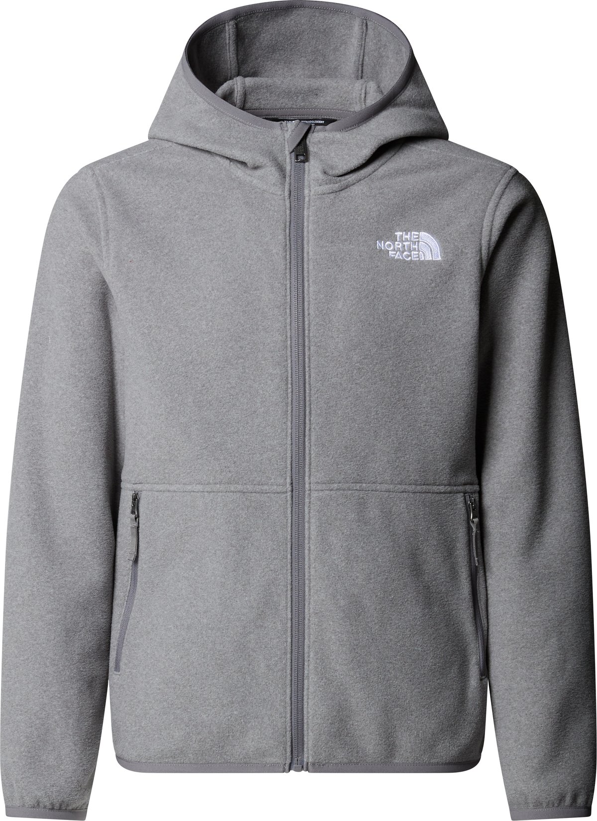 The North Face Teens' Glacier Full Zip Hoodie TNF Mid Grey Heather