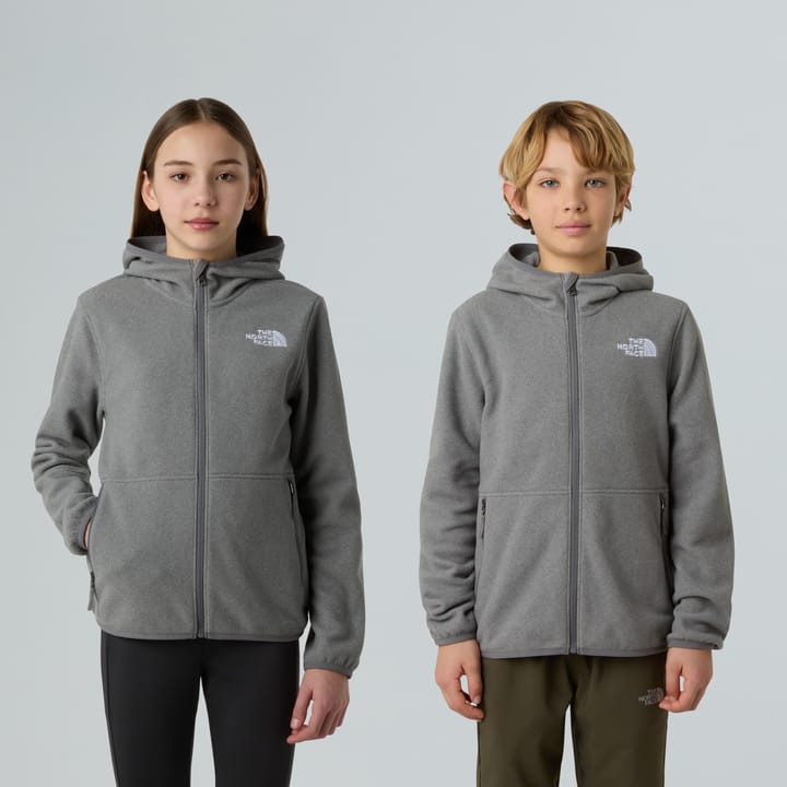 The North Face Teens' Glacier Full Zip Hoodie TNF Mid Grey Heather The North Face