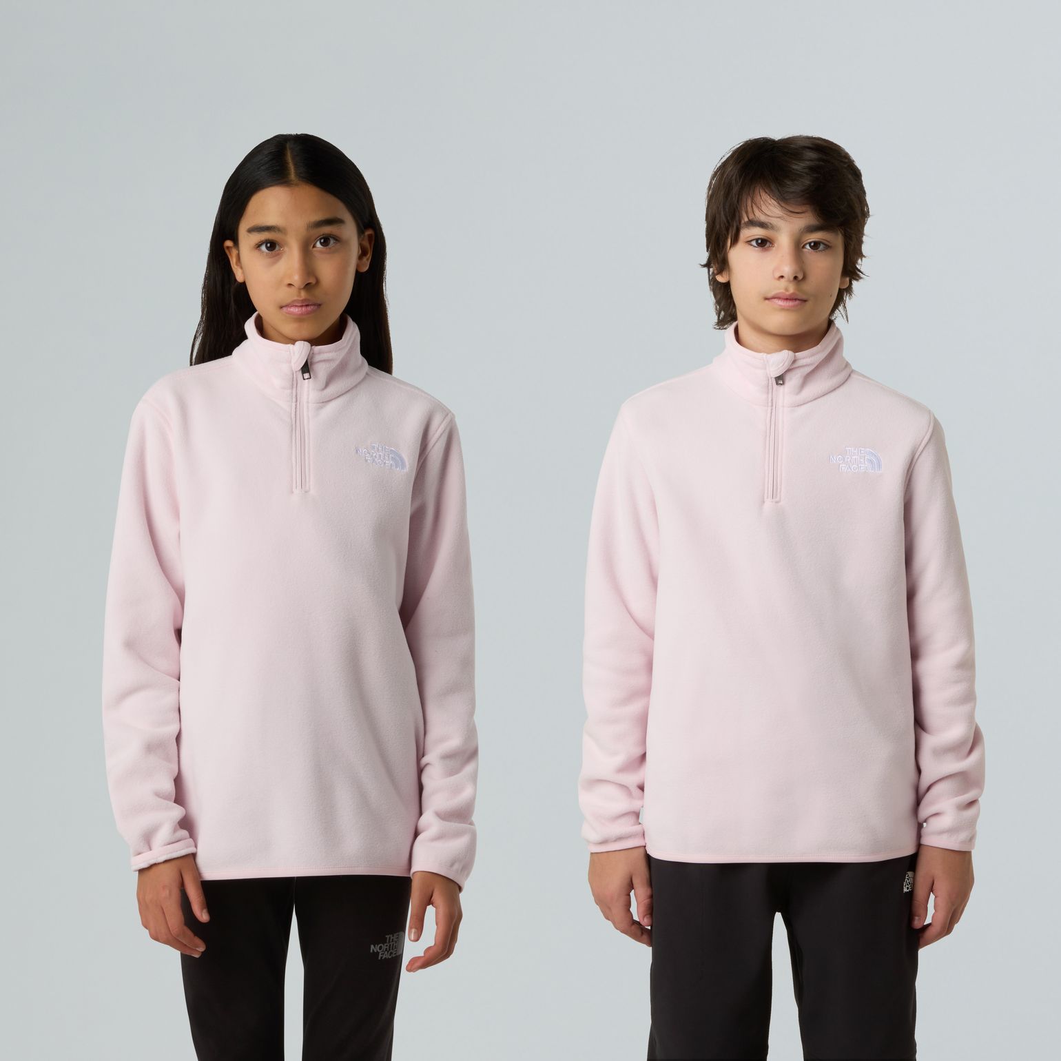 The North Face Teens' Glacier 1/4 Zip Pullover Pale Blossom