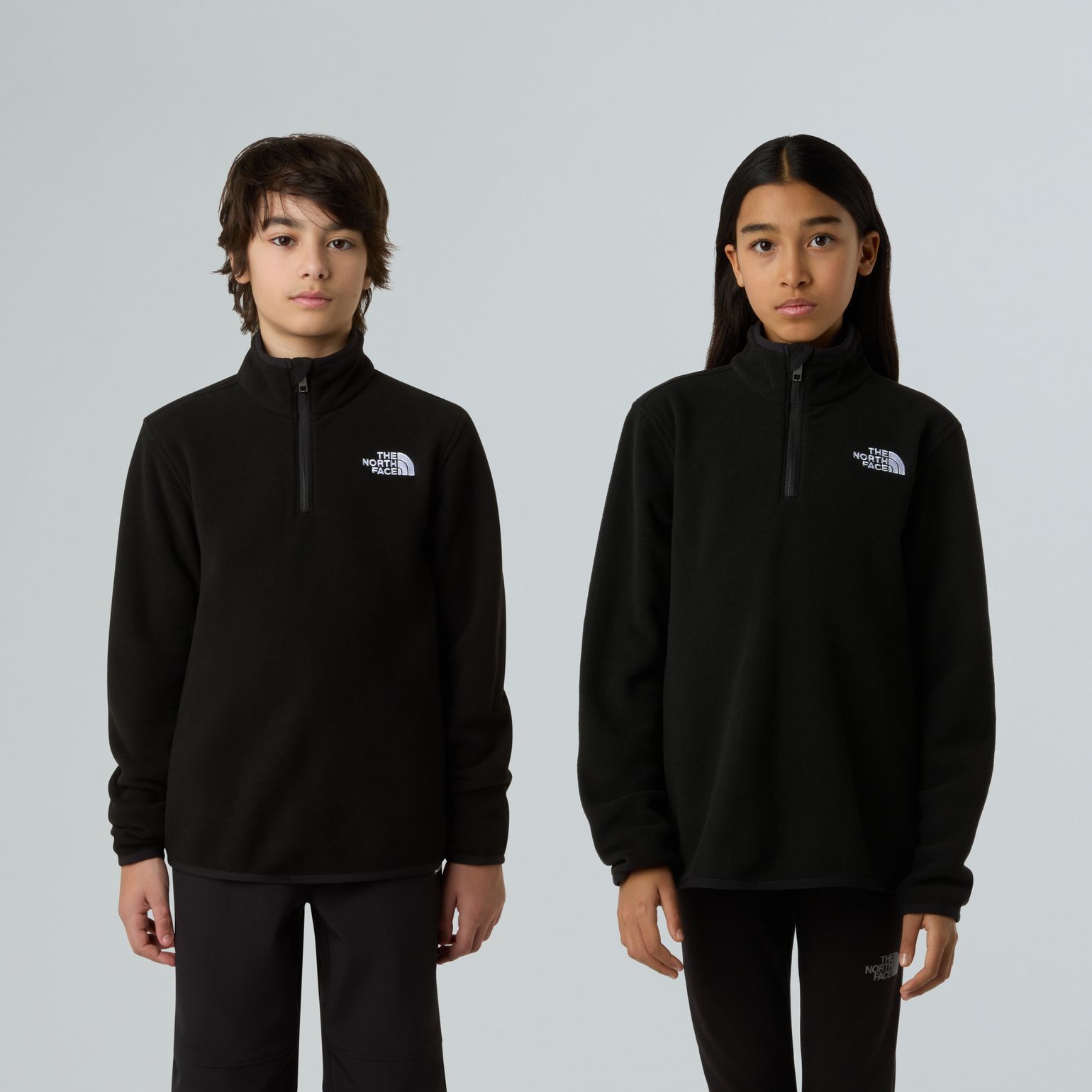 The North Face Teens' Glacier 1/4 Zip Pullover TNF Black