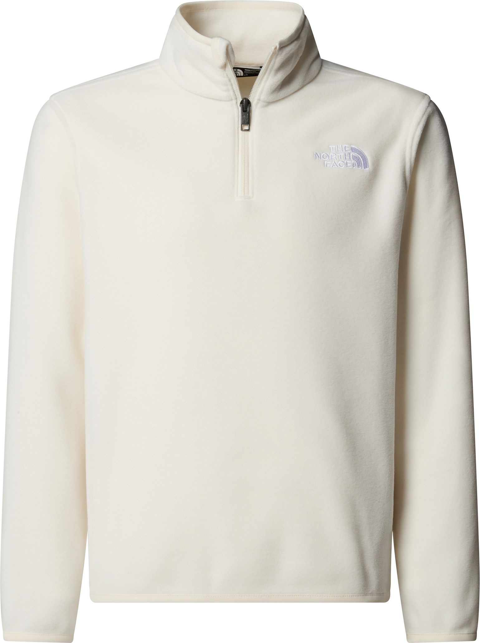 The North Face Teens' Glacier 1/4 Zip Pullover White Dune