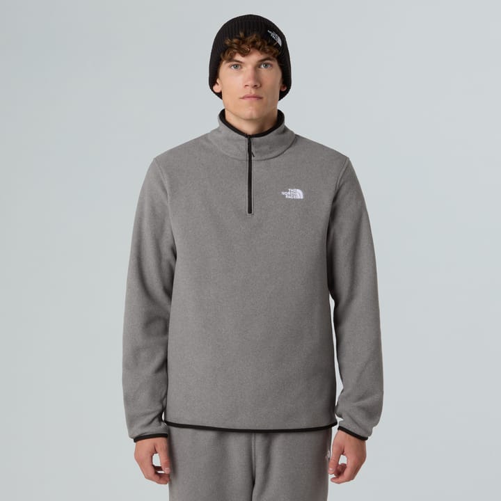 The North Face Men's Glacier Fleece 1/4 Zip Jacket TNF Mid Grey Heather The North Face The North Face Men's Glacier Fleece 1/4 Zip Jacket TNF Mid Grey Heather The North Face
