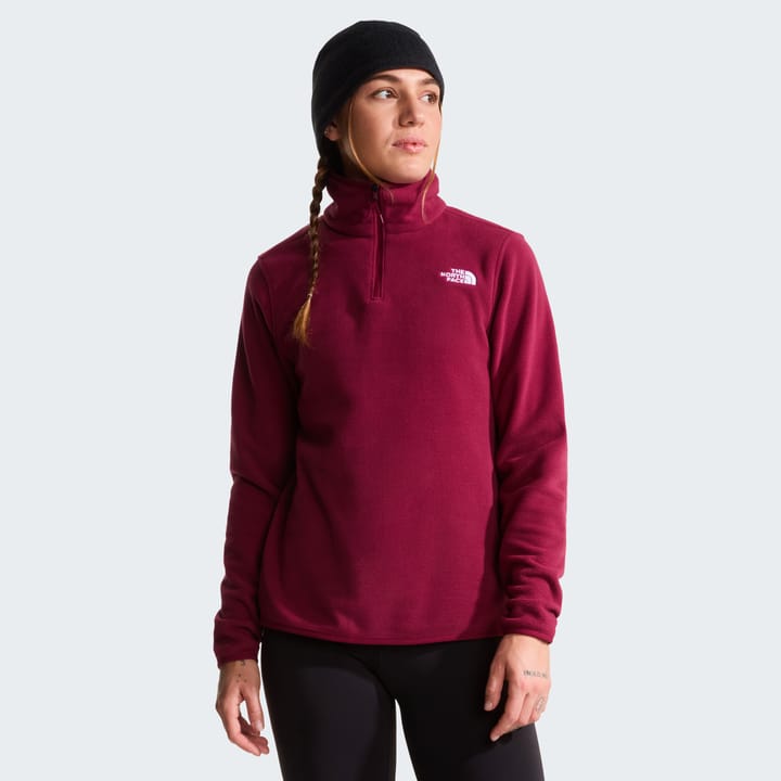 The North Face Women's Glacier Fleece 1/4 Zip Jacket Burgundy Crush The North Face