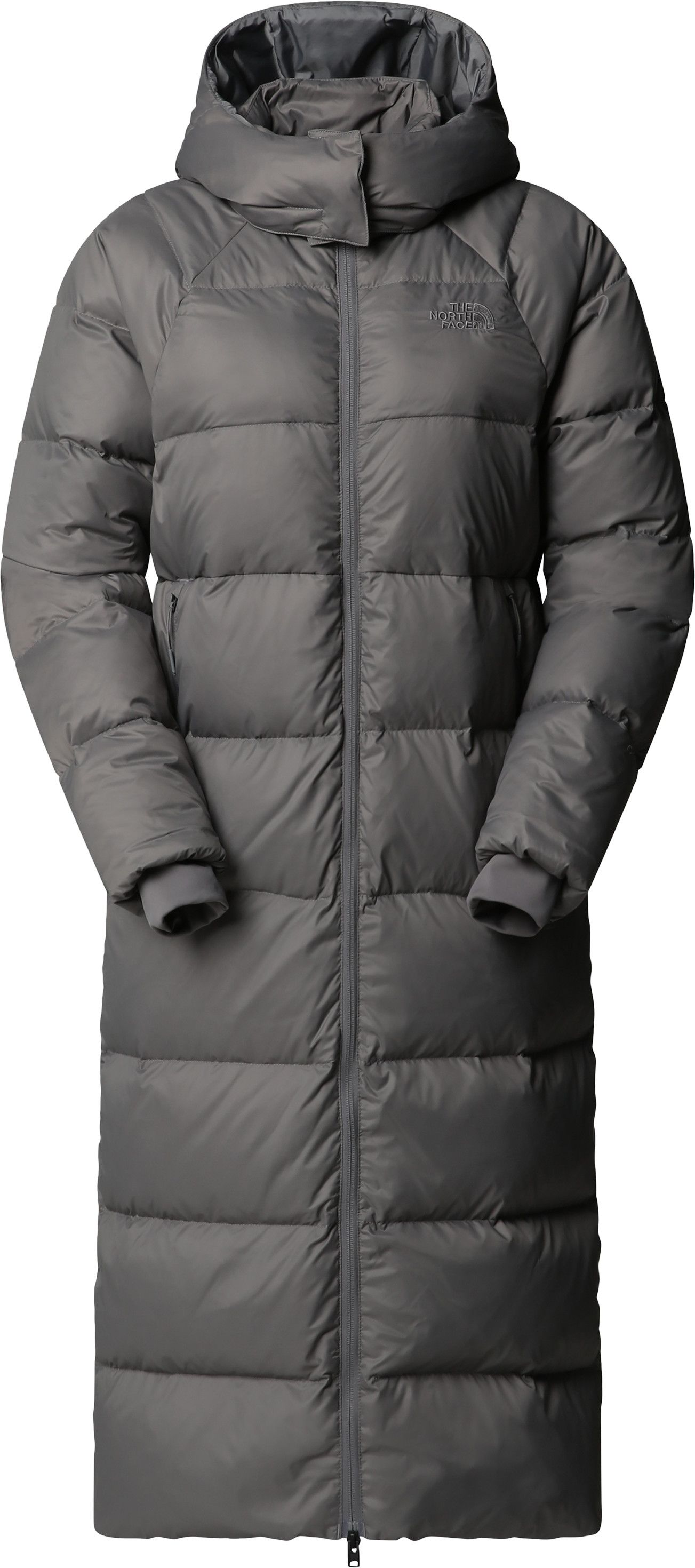 The North Face Women's Hydrenalite City Long Down Hooded Parka Smoked Pearl
