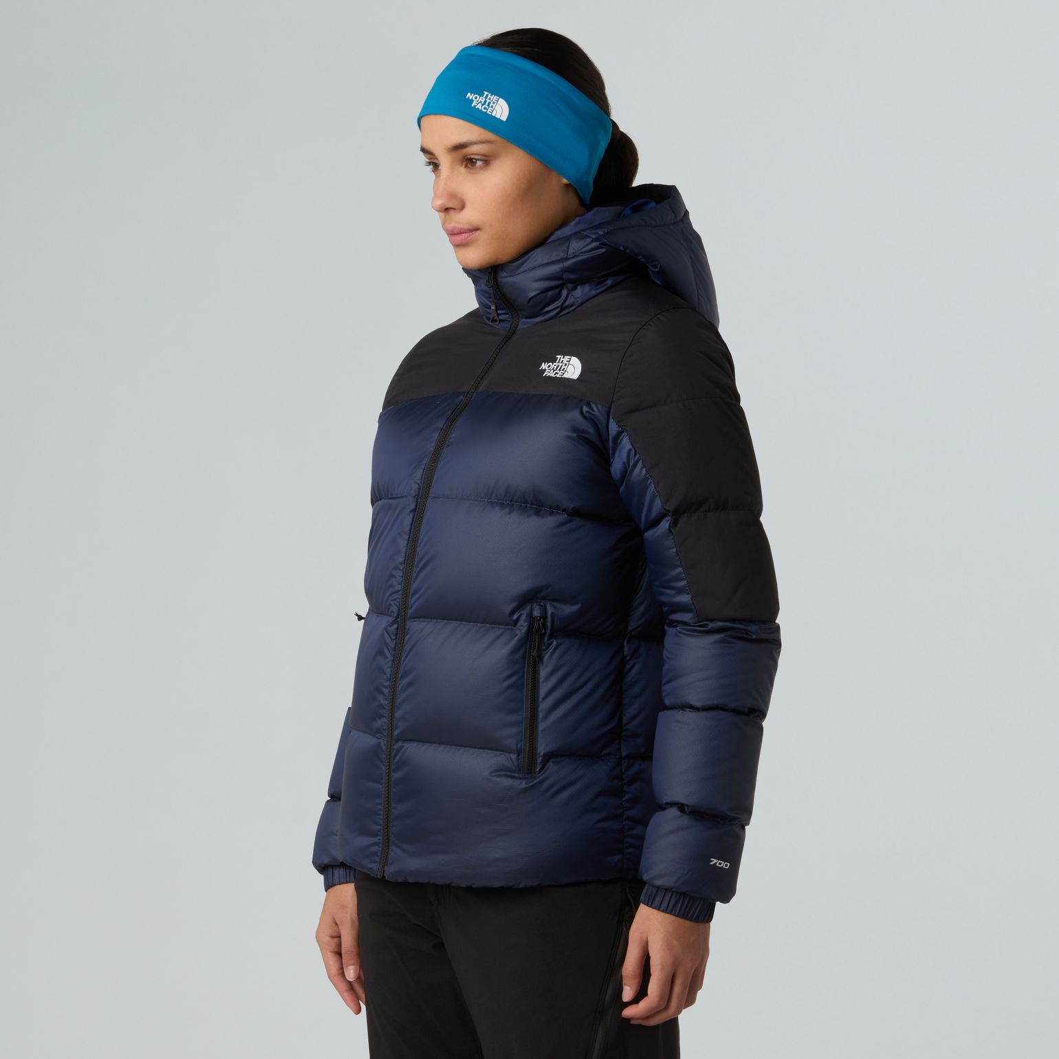 The North Face Women's Diablo Down 2.0 Hooded Jacket Estate Blue Black Heather